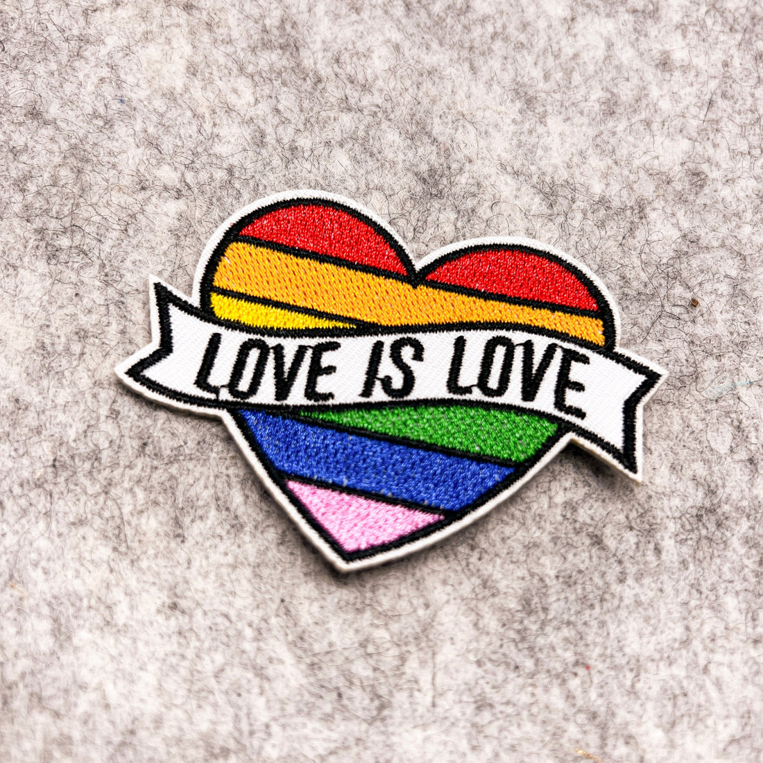 Love is Love Rainbow Heart Patch