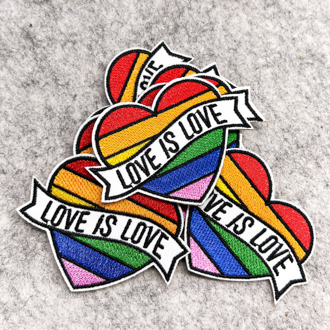 Love is Love Rainbow Heart Patch