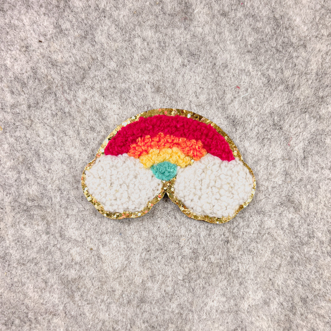 Rainbow Patch Iron-on Embroidery Fluffy Chenille
