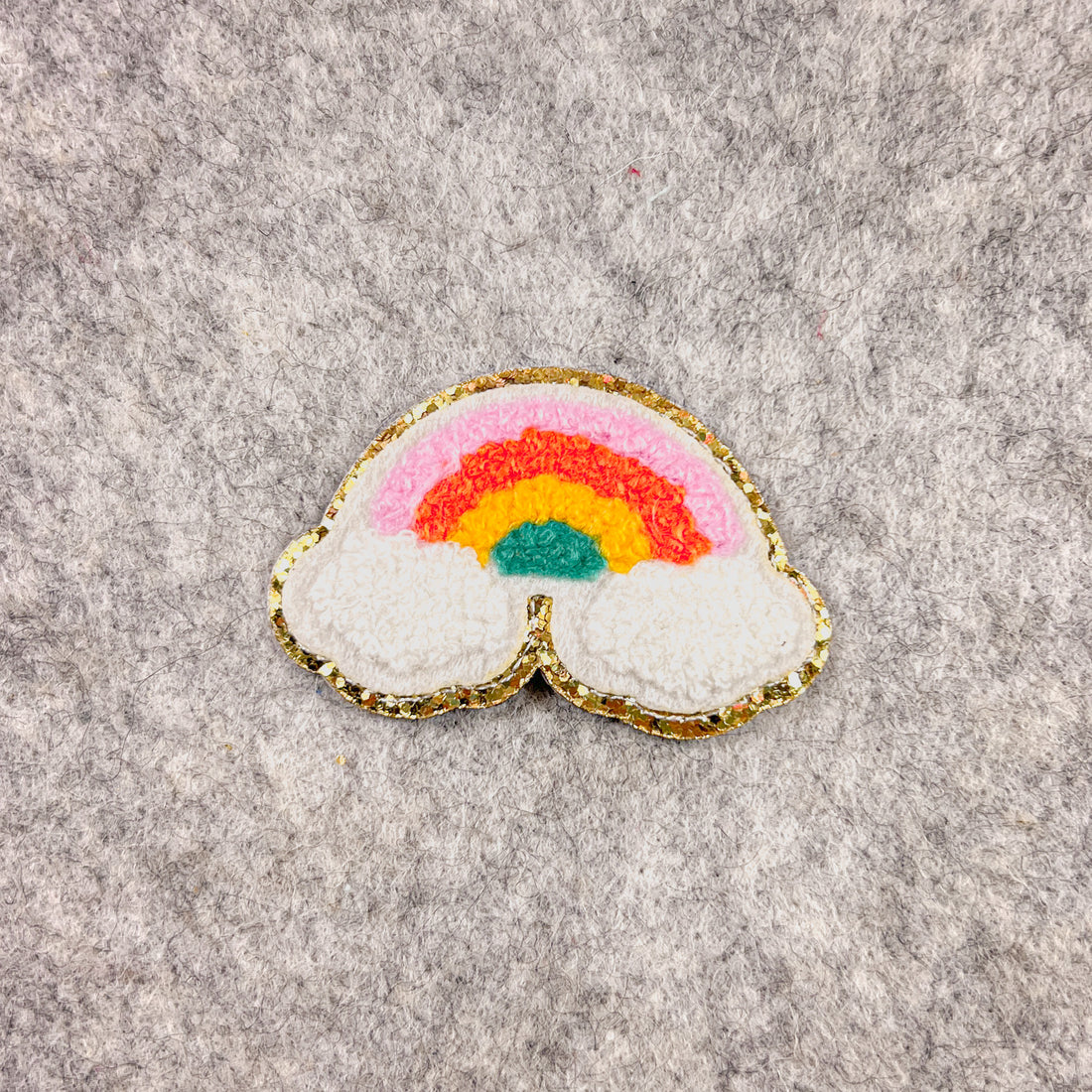 Rainbow Patch Iron-on Embroidery Fluffy Chenille