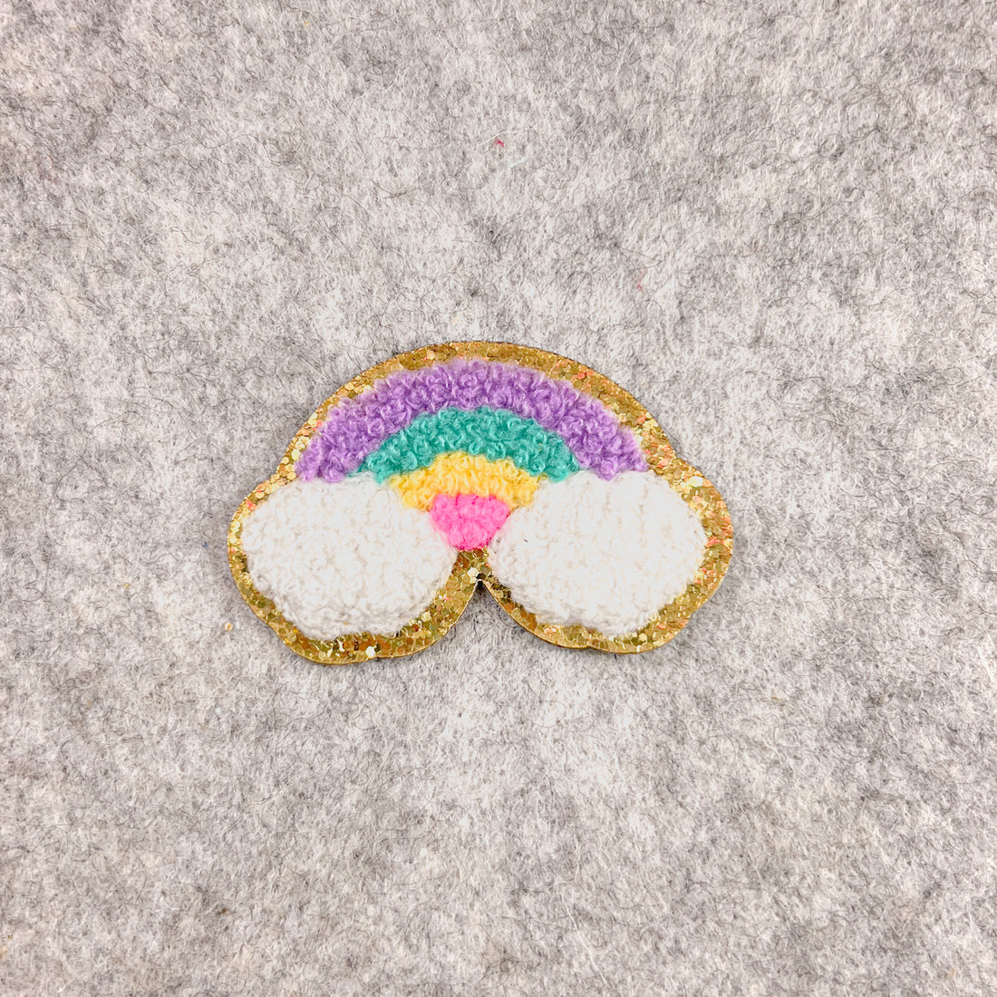 Rainbow Patch Iron-on Embroidery Fluffy Chenille