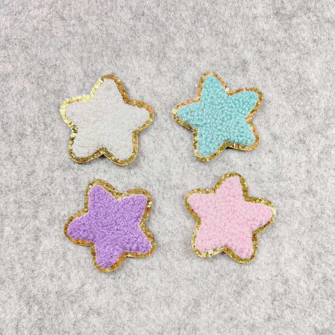 Star Patch Iron-on Embroidery Fluffy Chenille