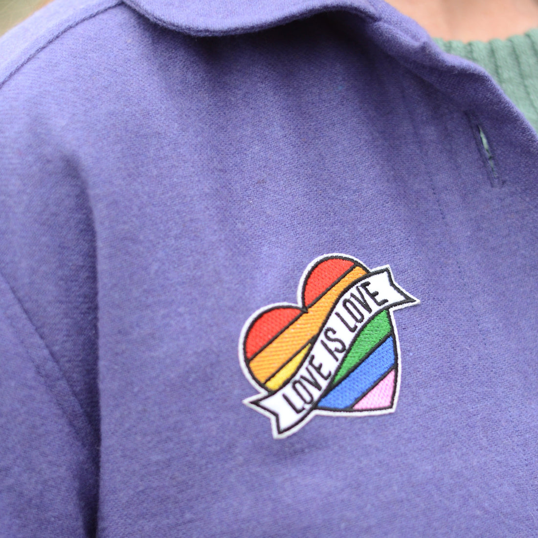 Love is Love Rainbow Heart Patch
