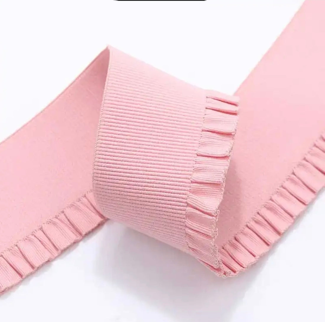Pleated Skirt Elastic - Blush by the meter