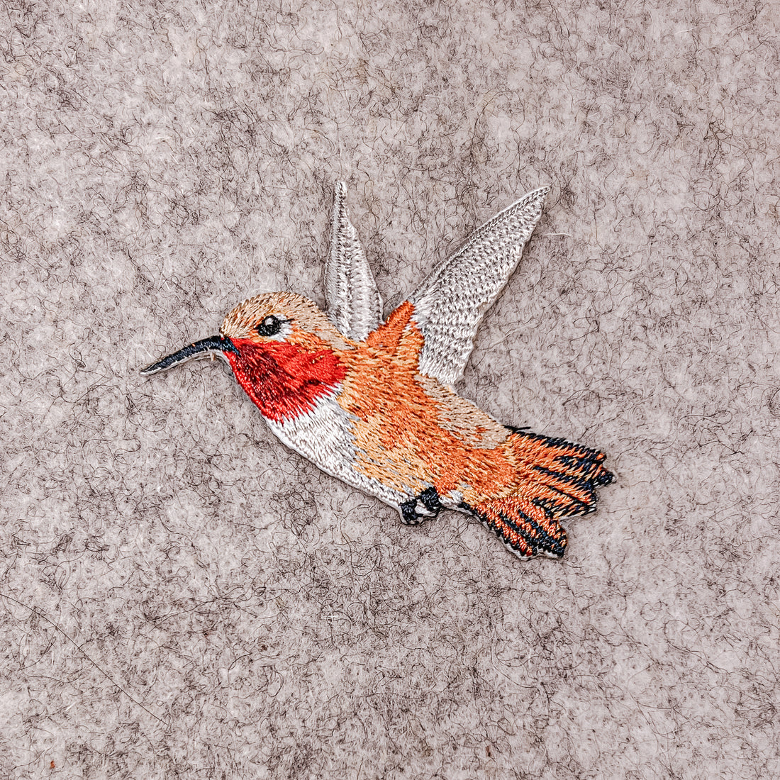 Hummingbird Patch Embroidery, bird lover patches