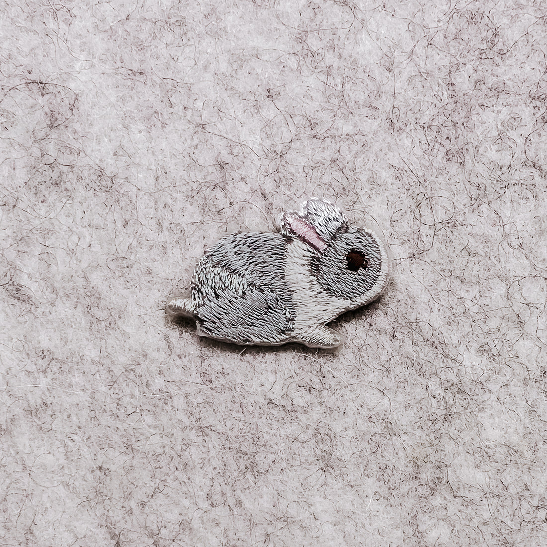 Grey Bunnies Iron-on Patch