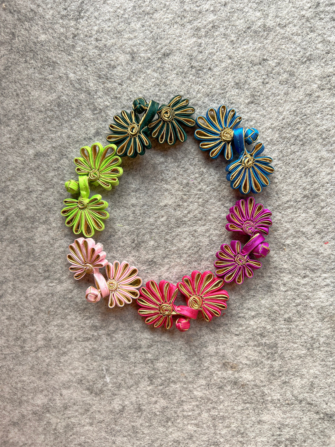 Flower Button (Fuschia, Set of 2) Cheongsam Pankou Button Qipao Decorative Fastener, fancy button for chinese dress