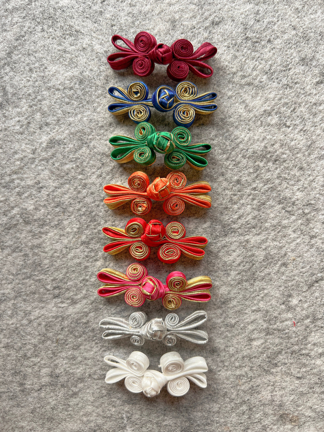 Knot Frog Button (White, Set of 2) Cheongsam Pankou Button Qipao Decorative Closure, Chinese Button, Handtied Button, Fancy Chinese Button