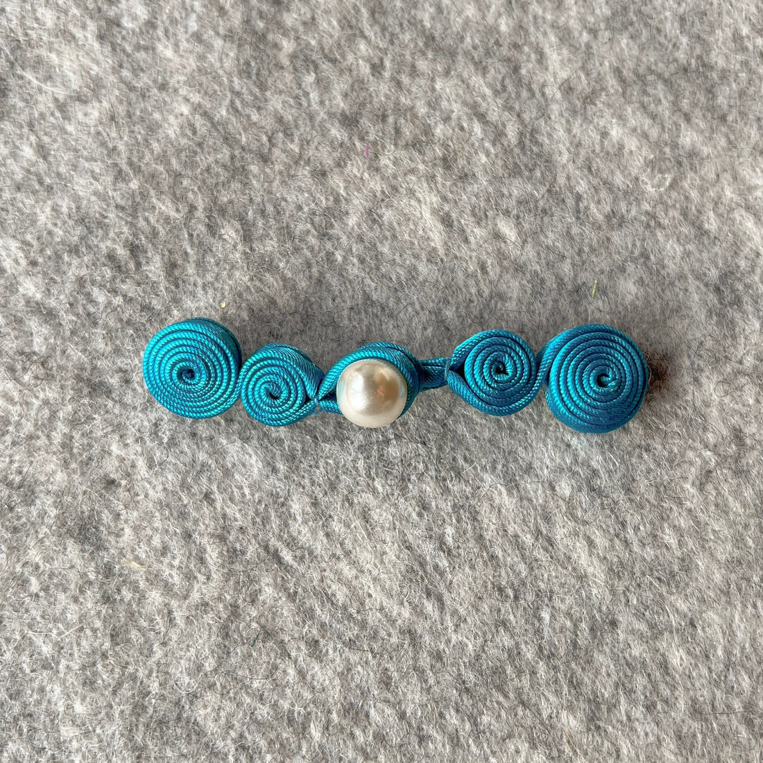 Pearl Button (Aqua, Set of 2) Qipao Pankou Cheongsam Decorative Closure, buttons for Cheongsam Pattern, buttons for Aodai