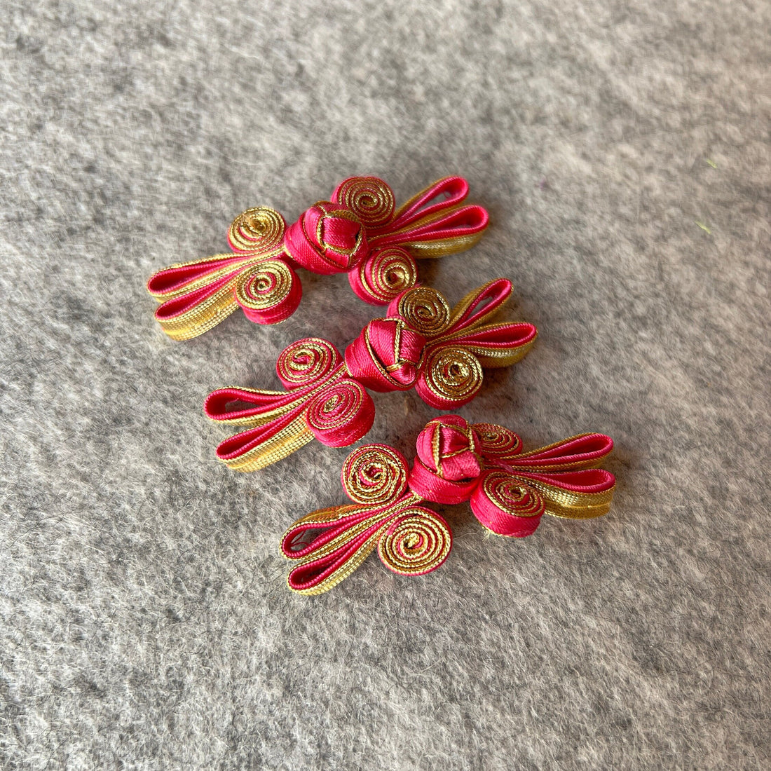 Pink Knot Frog Button Cheongsam Pankou Button Qipao Decorative Closure