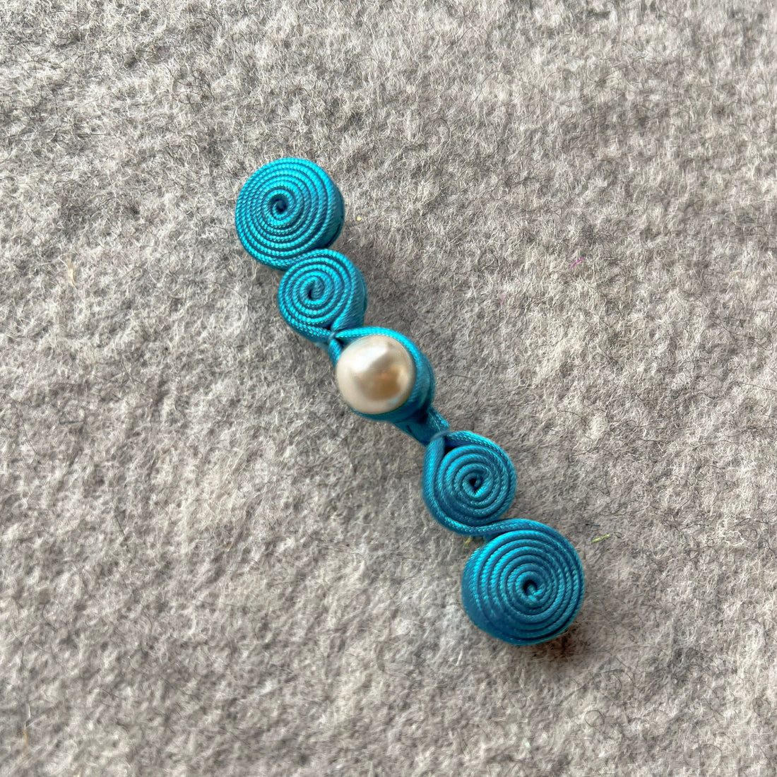 Pearl Button (Aqua, Set of 2) Qipao Pankou Cheongsam Decorative Closure, buttons for Cheongsam Pattern, buttons for Aodai