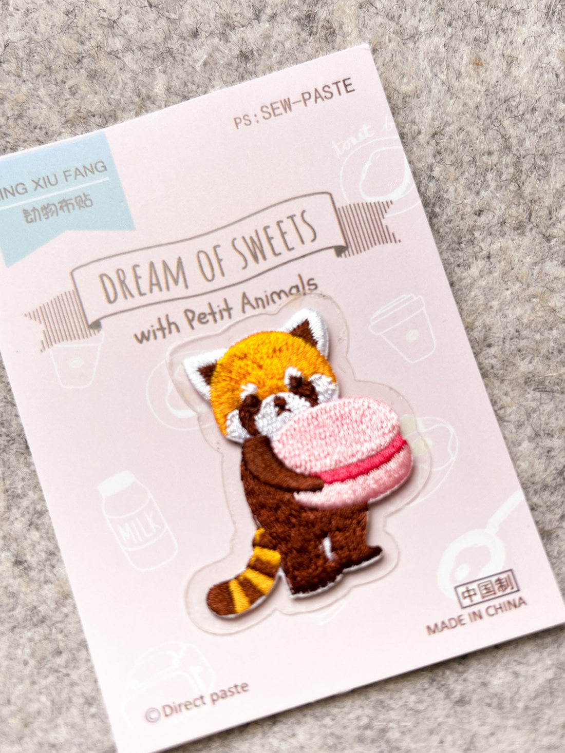 Dessert Bears Patch Iron-On Embroidery Applique Kawaii, cute animal patch, food patch, cupcakes patch, macaron patch, patches with animals