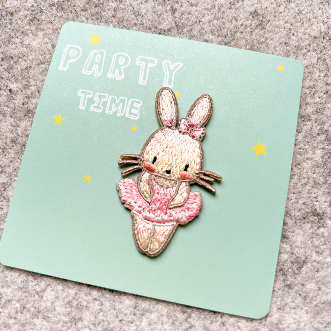 Ballerina Bunny Iron-on Patch Embroidery