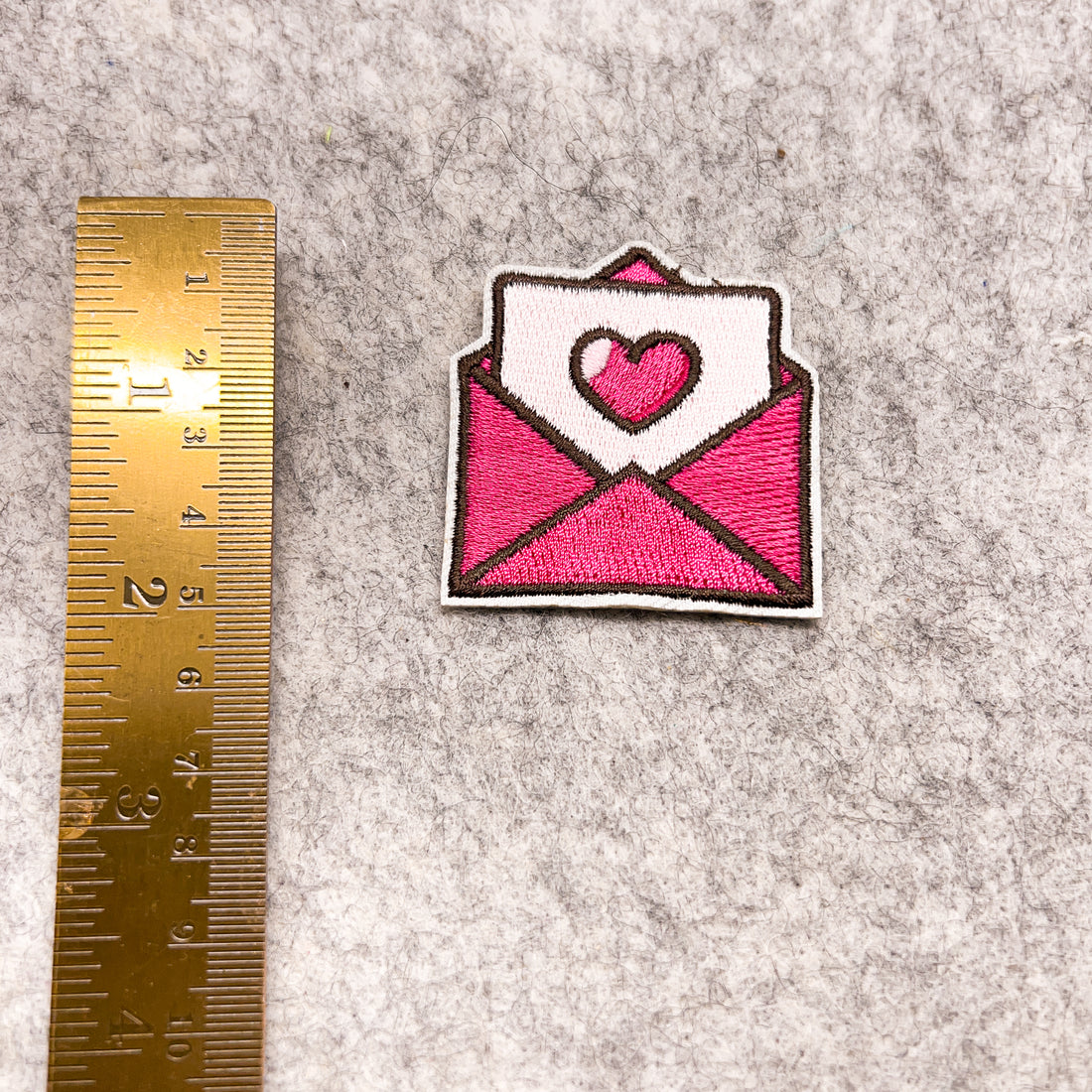 Heart Envelope Patch - Deep Pink