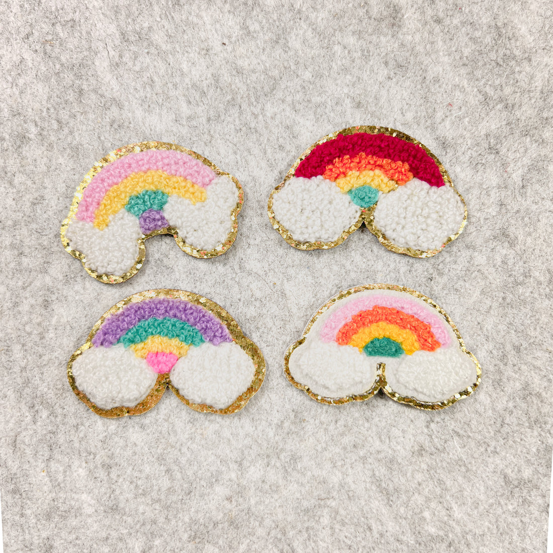 Rainbow Patch Iron-on Embroidery Fluffy Chenille