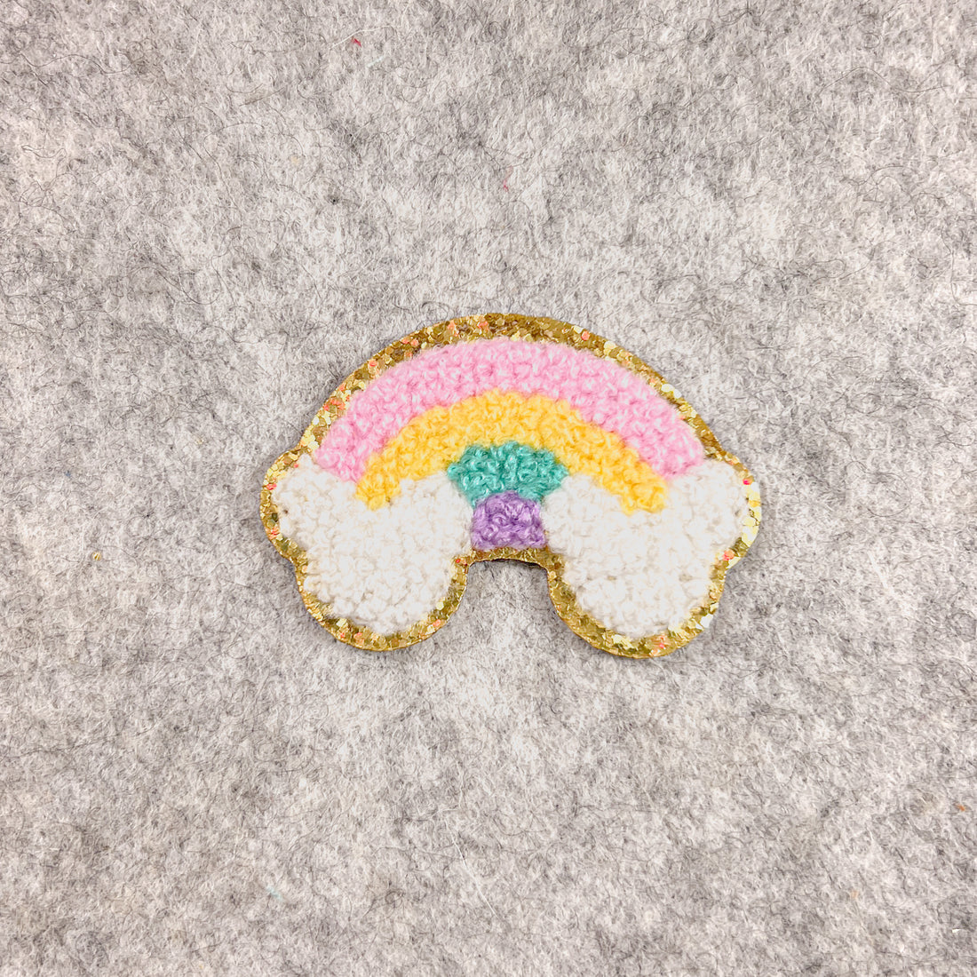 Rainbow Patch Iron-on Embroidery Fluffy Chenille