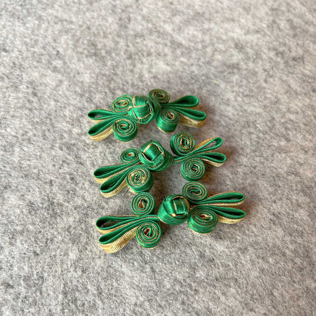 Knot Frog Button (Green, Set of 2) Cheongsam Pankou Button Qipao Decorative Closure