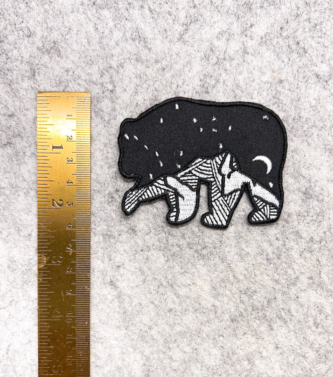 Mountain Bear Silhouette applique patch from wonderfulsews